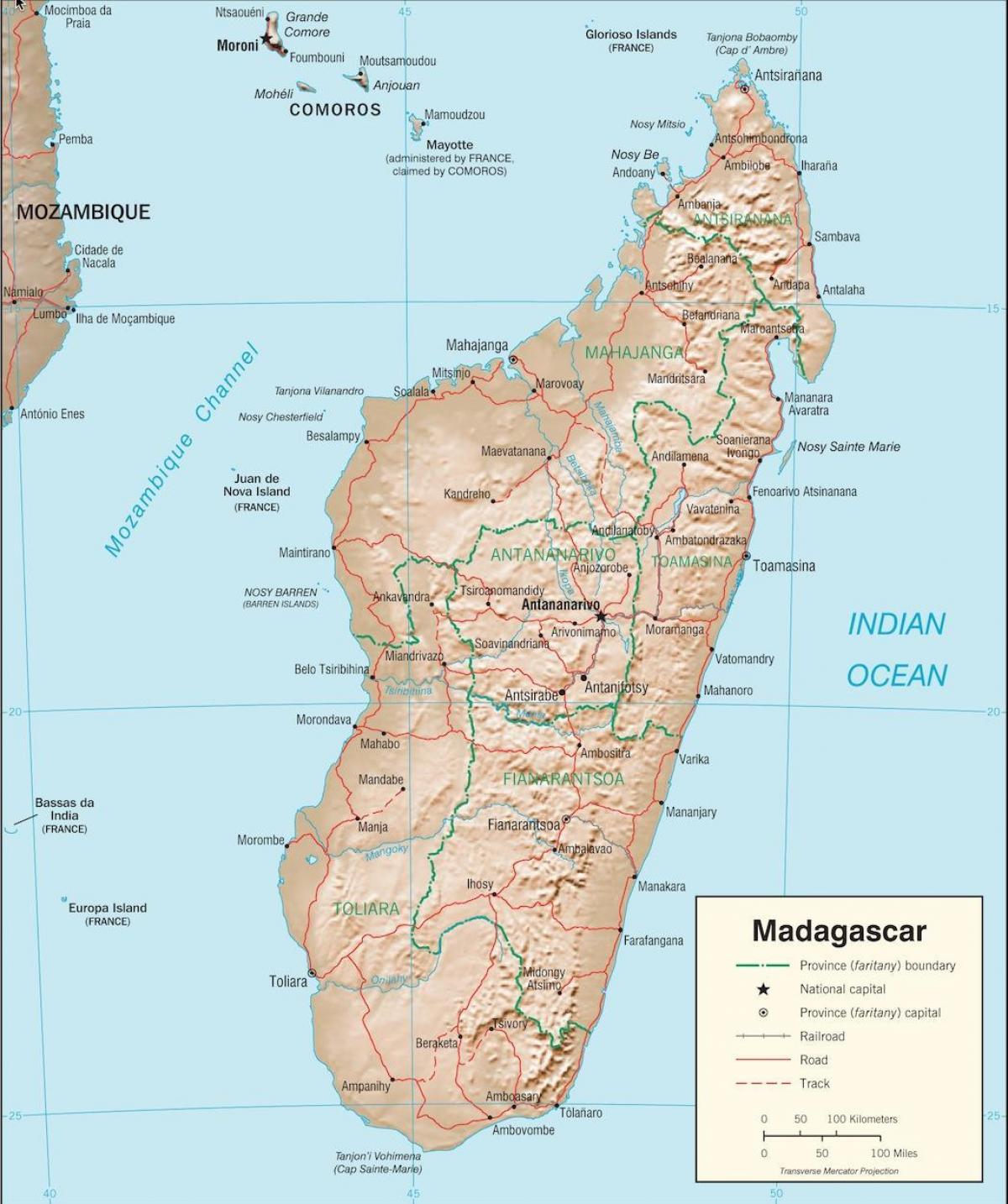 મેડાગાસ્કર દેશ નકશો