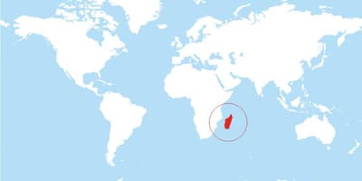 નકશો મેડાગાસ્કર ઓફ સ્થાન પર વિશ્વ