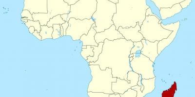 મેડાગાસ્કર પર આફ્રિકા નકશો