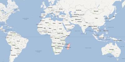 વિશ્વ નકશો દર્શાવે મેડાગાસ્કર